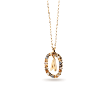 Κολιέ ασημένιο 925 μονόγραμμα PDPAOLA - themelidisjewels